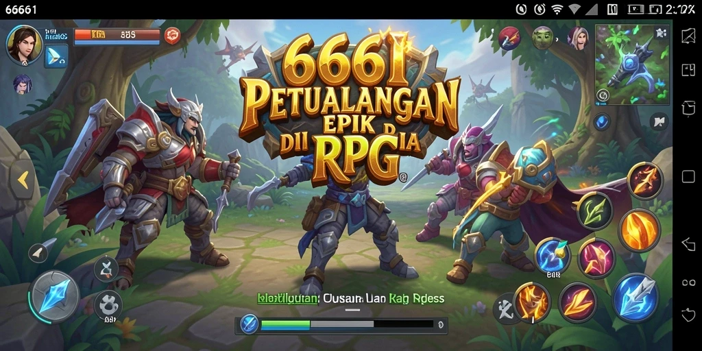 Screenshot gameplay 666I dengan pertarungan RPG yang mendebarkan.