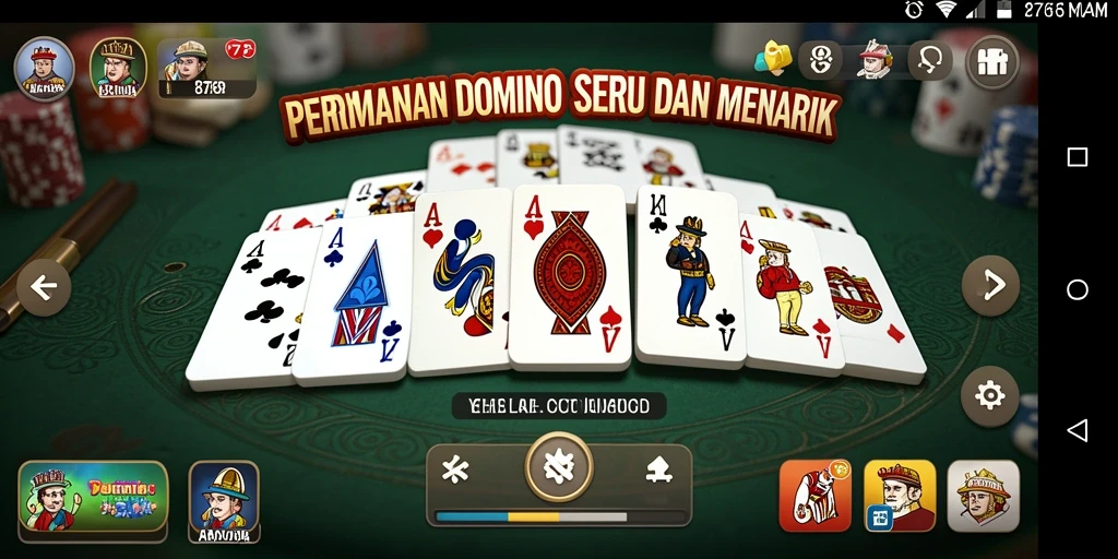 Tampilan permainan Domino yang menegangkan dan penuh strategi.