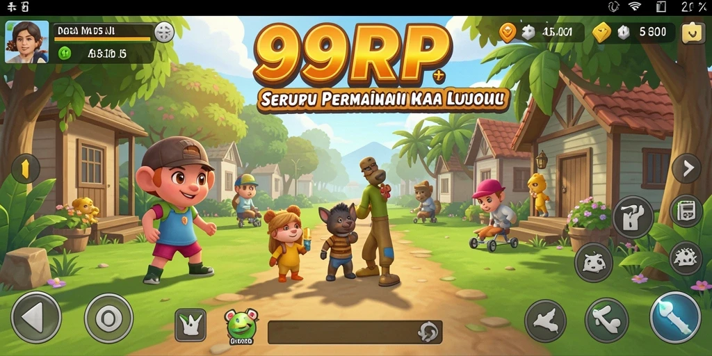 Menampilkan gameplay seru dan interaktif dari 99RP.