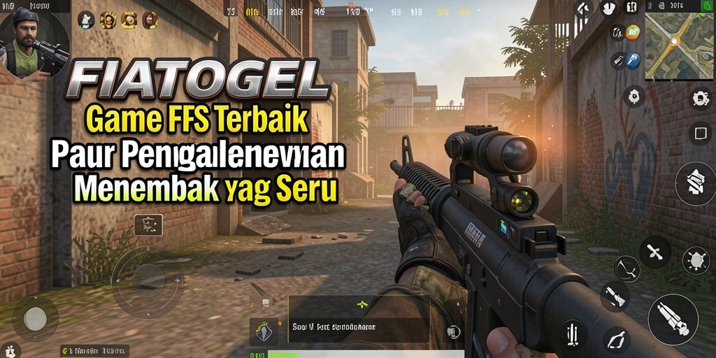 Screenshot gameplay menegangkan dari FIATOGEL dengan aksi menembak yang intens.