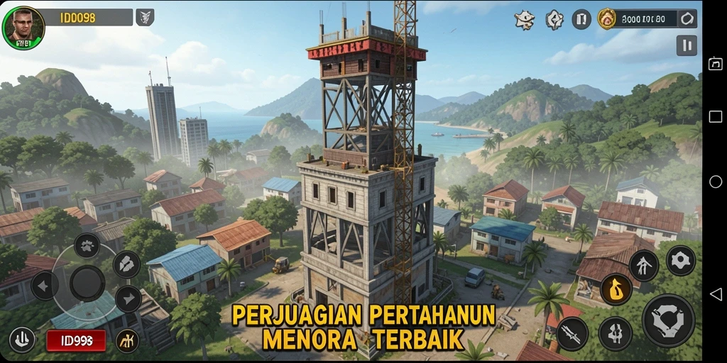 Tampilan gameplay ID098 menampilkan aksi seru dalam Tower Defense.