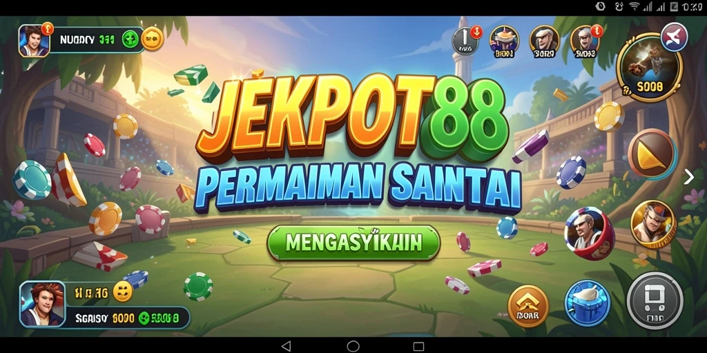 Screenshot gameplay JEKPOT88 yang menyenangkan dan penuh warna.