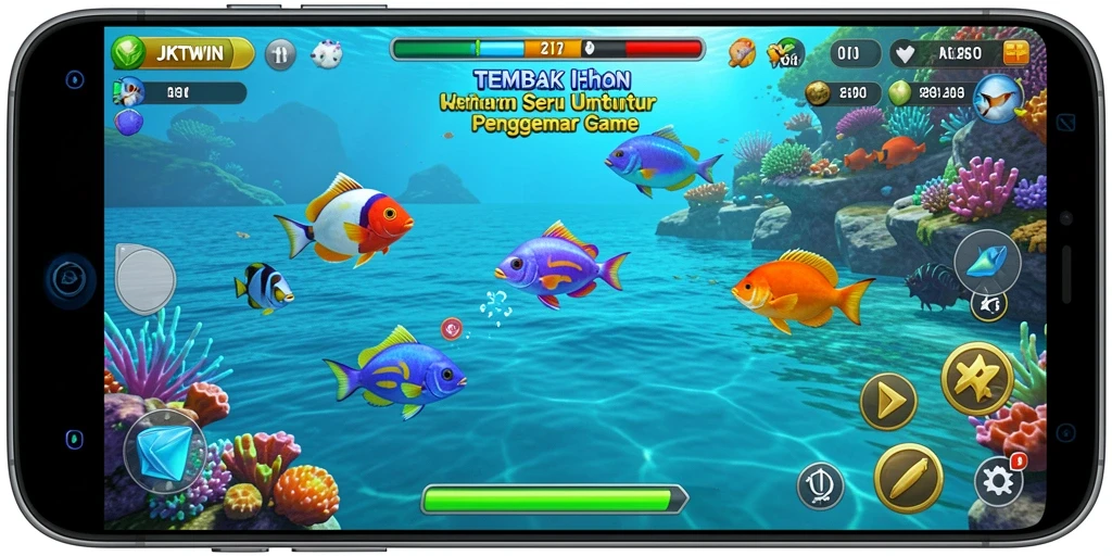 Gameplay menarik dari JKTWIN yang penuh aksi Tembak Ikan.