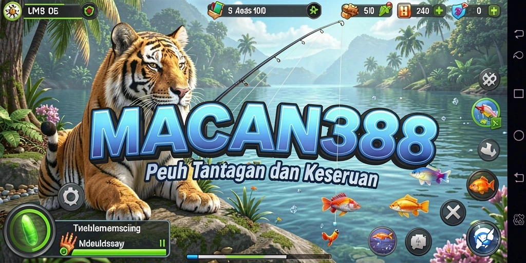 Tampilan menarik gameplay memancing di MACAN388.