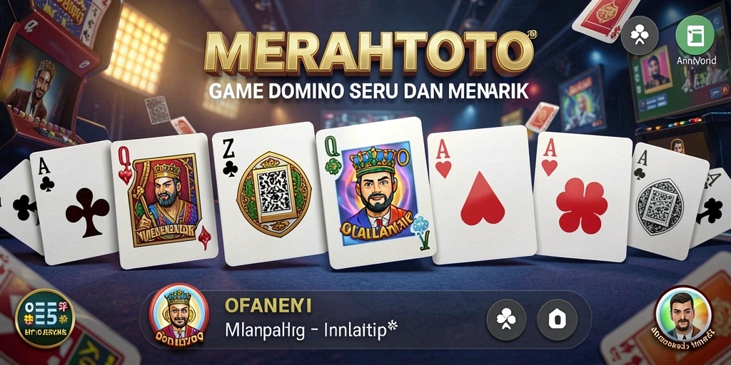 Screenshot utama MERAHTOTO menunjukkan gameplay Domino yang seru.
