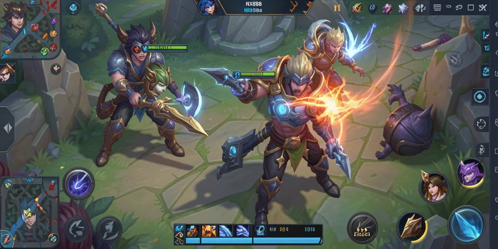 Gameplay seru dan dinamis di NX888 dengan pertempuran taktis.