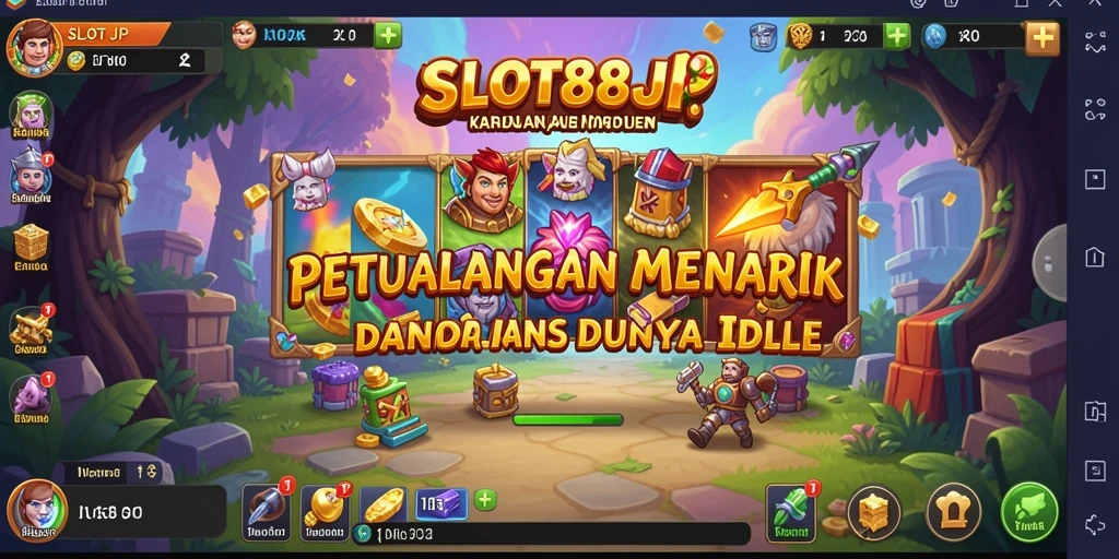 Screenshot utama menunjukkan gameplay seru dalam SLOT88JP dengan fitur Idle.