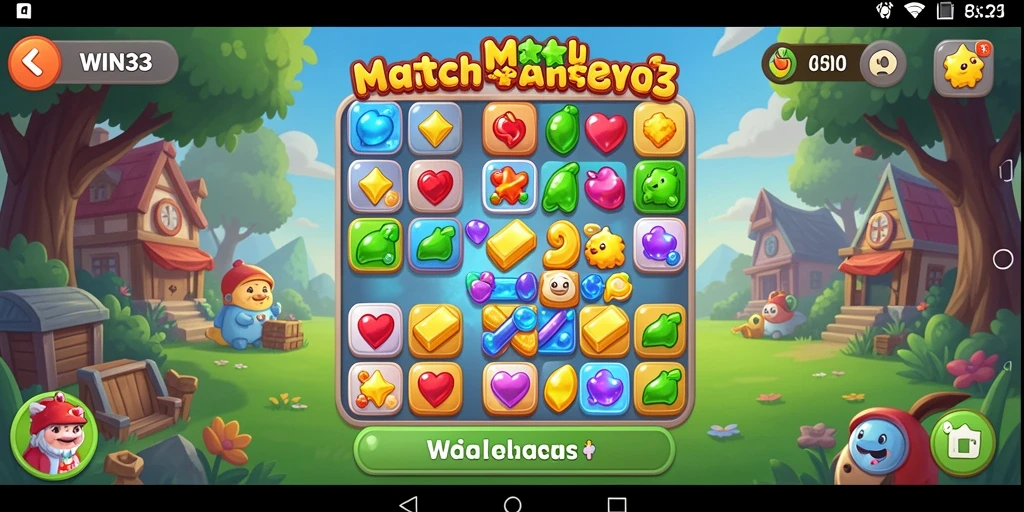 Gameplay seru WIN33 dengan tantangan Match-3 yang menarik.