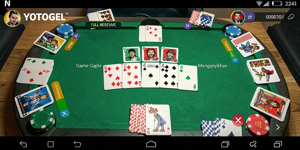 Screenshot utama YOTOGEL menunjukkan momen seru permainan Gaple.